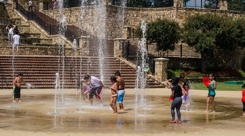 Braselton is accepting proposals for a new water spray park similar to this one in downtown Norcross. Courtesy City of Norcross