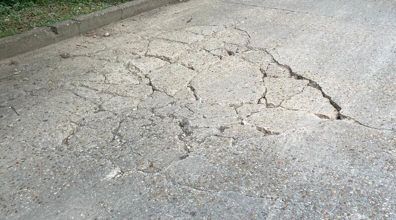 The city is looking at options to fix the crumbling pavement.