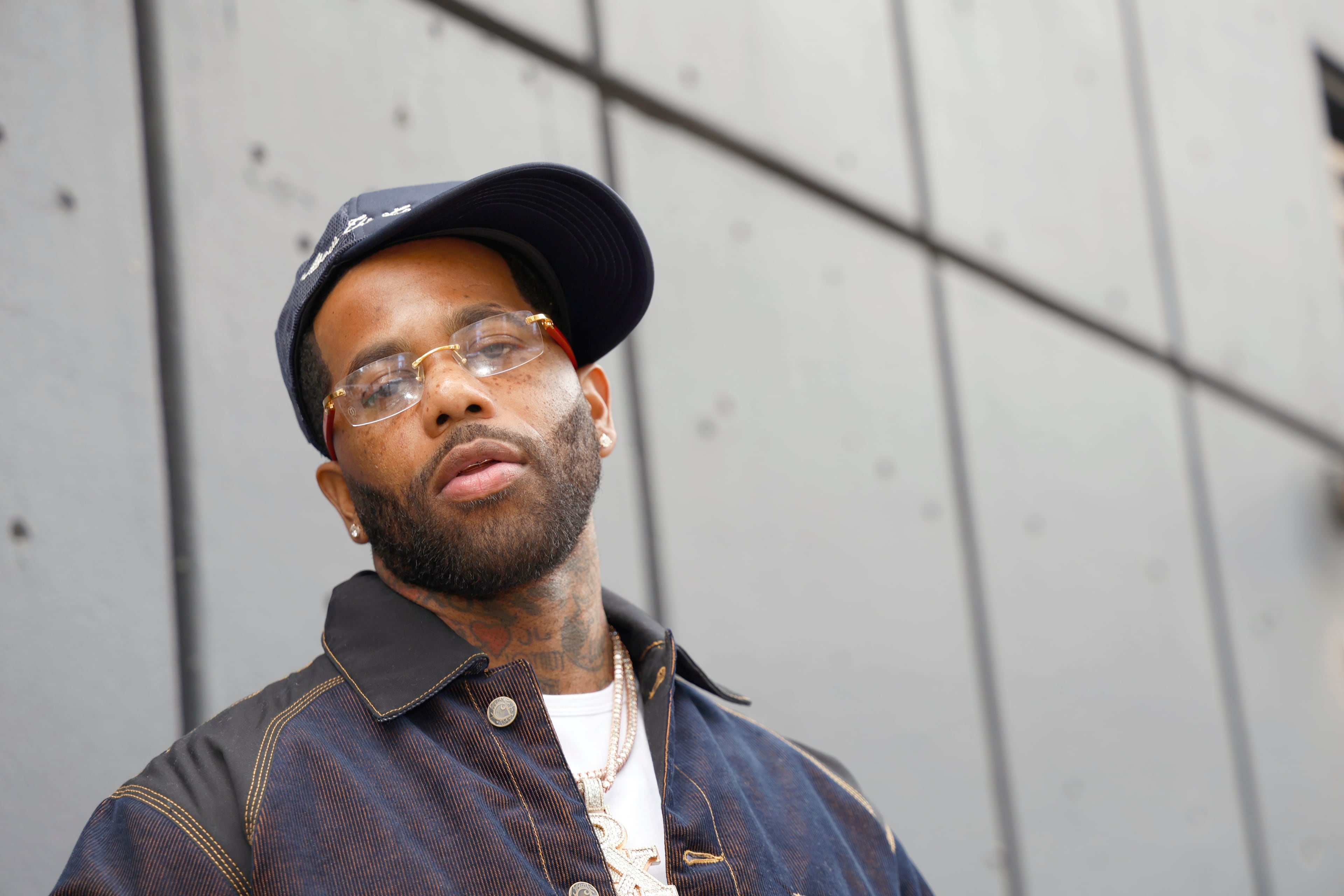Atlanta rapper Hoodrich Pablo Juan poses Saturday, Nov. 29, 2025, outside of Center Stage before his first performance since his recent release from prison. (Akili-Casundria Ramsess, EyeAkili Media for The Atlanta Journal-Constitution)