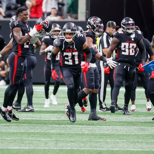 The Falcons are looking to hand the Buffalo Bills their second straight loss in the Monday Night Football matchup at Mercedes-Benz Stadium.
(Miguel Martinez/ AJC)