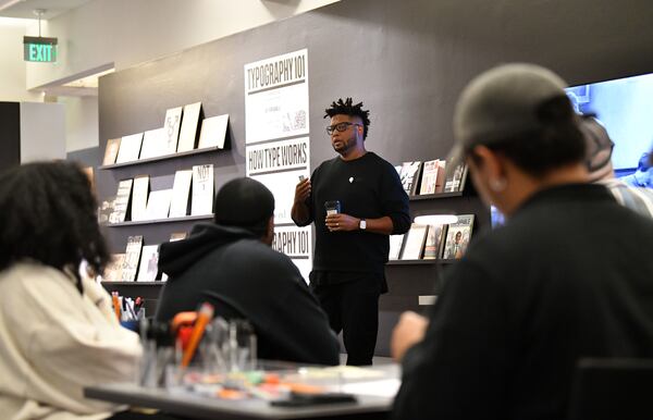 David Tann, MODA’ s first Designer-in-Residence, teaches his workshop at Museum of Design Atlanta, Thursday, November 14, 2024, in Atlanta. (Hyosub Shin / AJC)