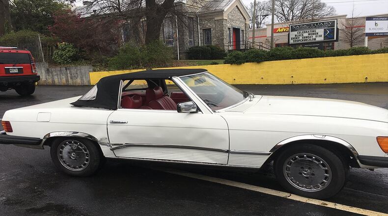 A man says his antique Mercedes was in excellent condition before he dropped it off at a brake repair shop in northwest Atlanta. (Credit: Channel 2 Action News)