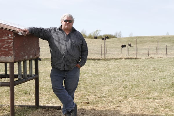 Mark Austin, the executive director of the Musk Ox Farm, poses for a photo at the facility in Palmer, Alaska, Saturday, May 10, 2025. (AP Photo/Mark Thiessen)