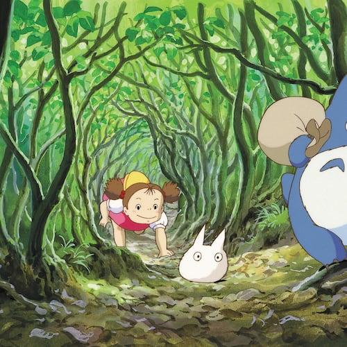 This image released by GKIDS shows a scene from the 1988 film "My Neighbor Totoro." (Studio Ghibli/GKIDS via AP)
