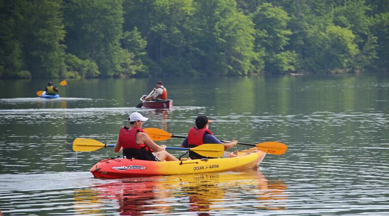 Kayaking at Sweetwater Creek is a popular activity.
Courtesy of the Georgia Department of Natural Resources.