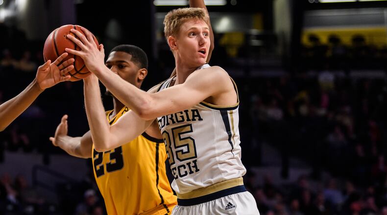 Georgia Tech freshman forward Kristian Sjolund has been redshirting this season.