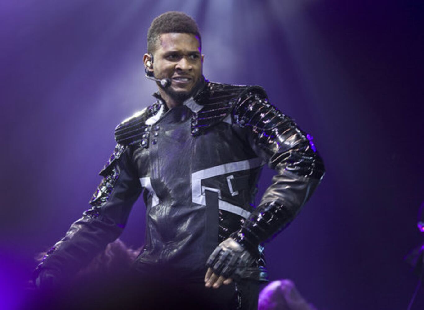 Usher performs in London