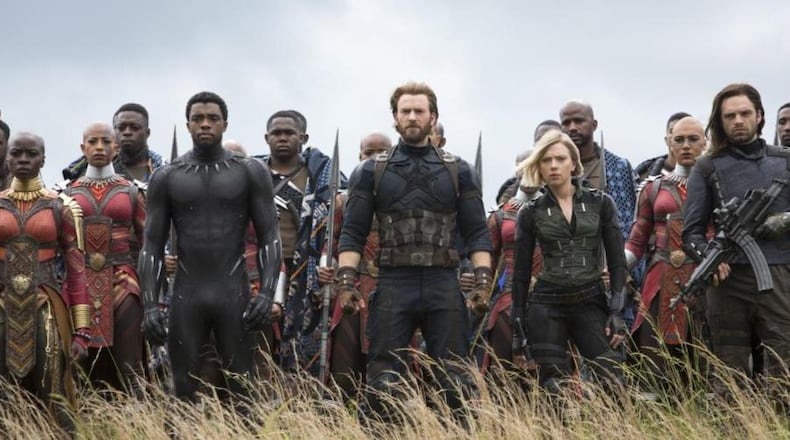 A still frame from "Avengers: Infinity War."
