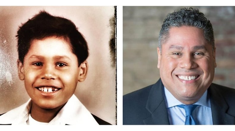 Joel Alvarado, shown in 1975 and today, has had to navigate two worlds an a black man and a Puerto Rican who identifies as Afro-Latinx. COURTESY JOEL ALVARADO