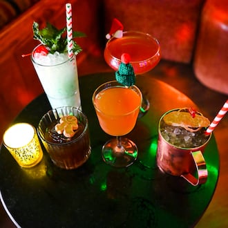 Virginia Highland's Dad's (renamed Christmas at Dad's for the season) offers an array of Christmas cocktails. (Courtesy of Dad's)