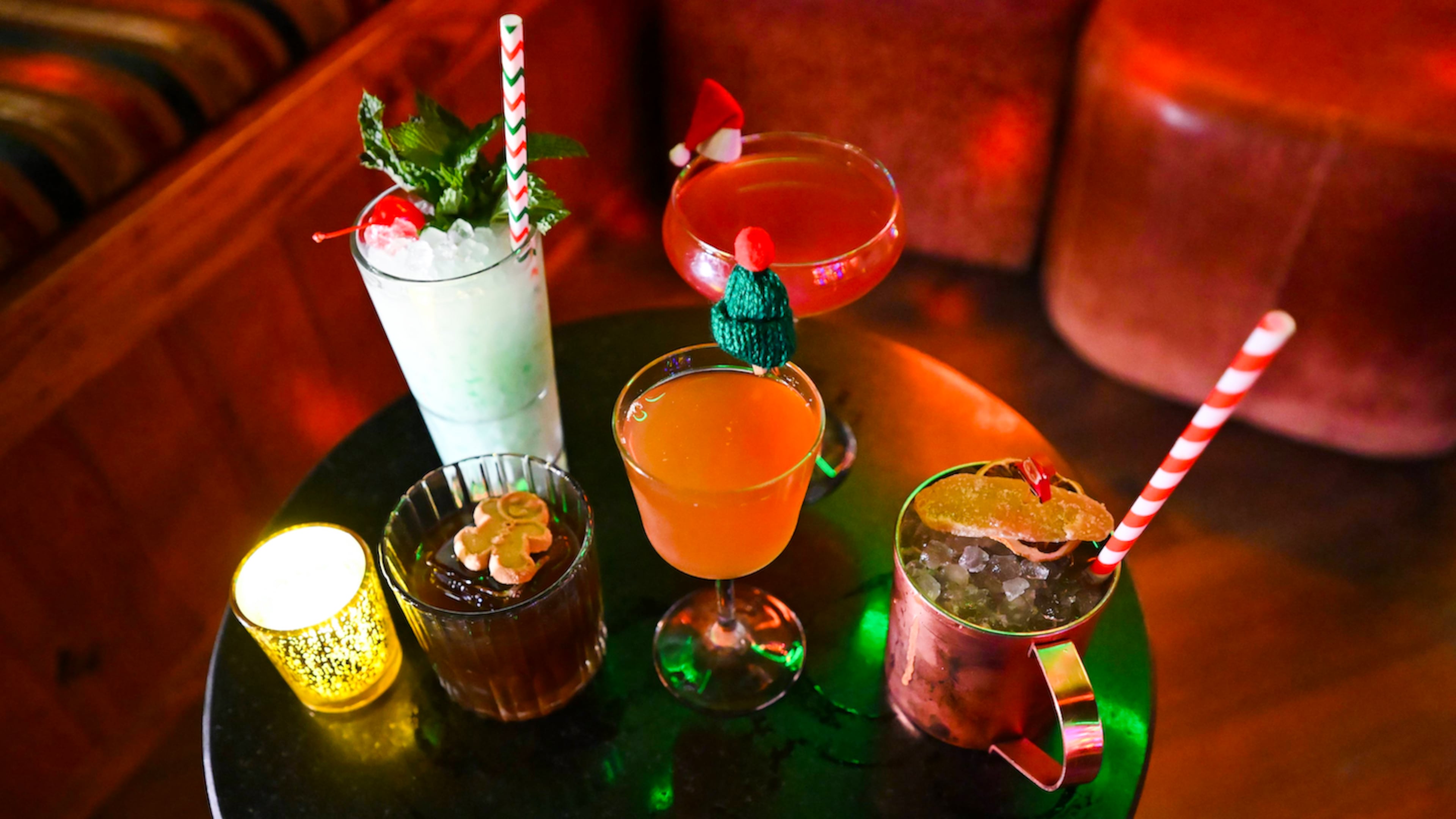 Virginia Highland's Dad's (renamed Christmas at Dad's for the season) offers an array of Christmas cocktails. (Courtesy of Dad's)