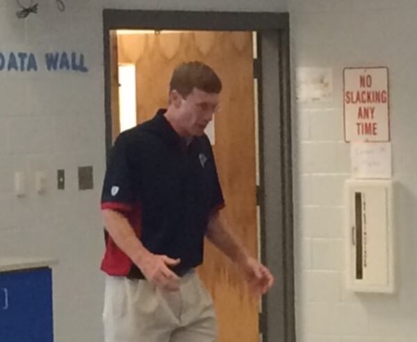 Former Falcons linebacker Buddy Curry speaking at a youth football coaches clinic at Westlake High on Saturday, July 18, 2015. (D. Orlando Ledbetter/dledbetter@ajc.com)