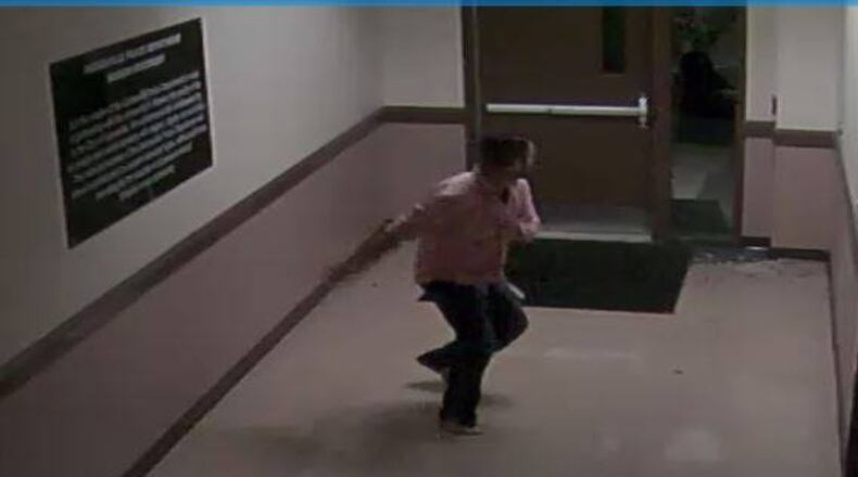 A man was caught breaking into the Gainesville Police Department on Sunday. (Credit: Gainesville police Facebook page)