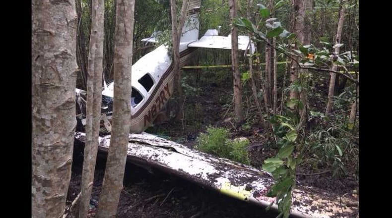 This is the charter plane that crashed near Savannah, killing its two passengers and the pilot the morning of Monday, Aug. 28, 2017.