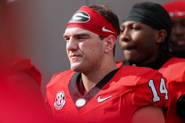 The Georgia program has big goals. It’s on Gunner Stockton, more so than it was a year ago, to guide the Bulldogs to a national championship. (Arvin Temkar/AJC 2025)