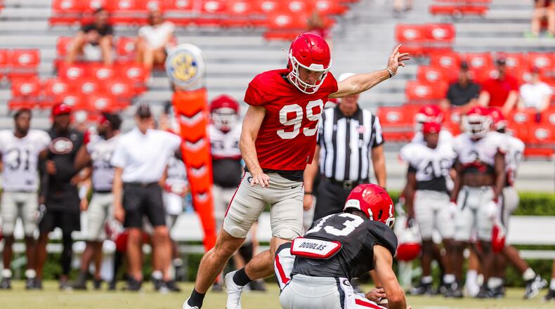 georgia football-kicking battle-kirby smart