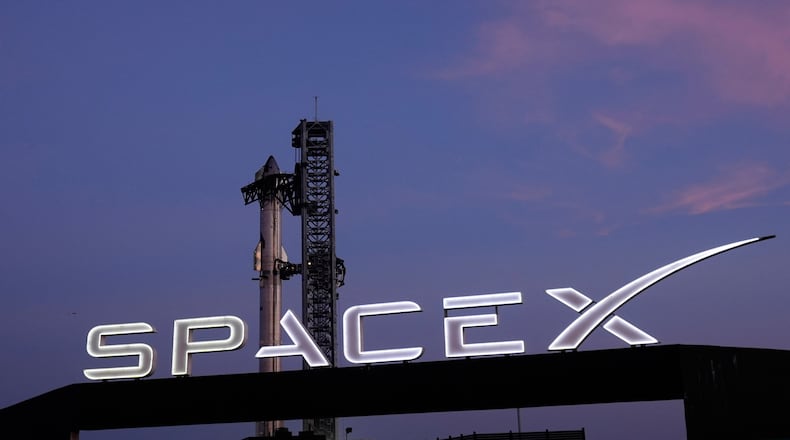 FILE - SpaceX's mega rocket Starship prepares for a test flight from Starbase in Boca Chica, Texas, Monday, Nov. 18, 2024. (AP Photo/Eric Gay, File)
