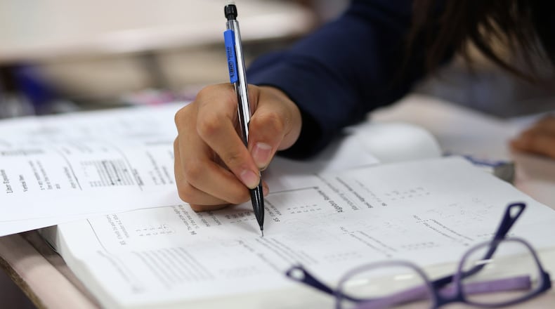 Georgia to petition the U.S. Department of Education Monday for relief from state standardized tests. Twenty one school districts that are developeing homegrown alternatives to the Georgia Milestones are seeking the waiver. (Abel Uribe/Chicago Tribune/TNS)