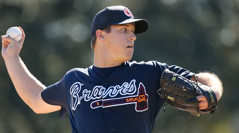 Braves prospect Lucas Sims pitched well Thursday. Curtis Compton / ccompton@ajc.com