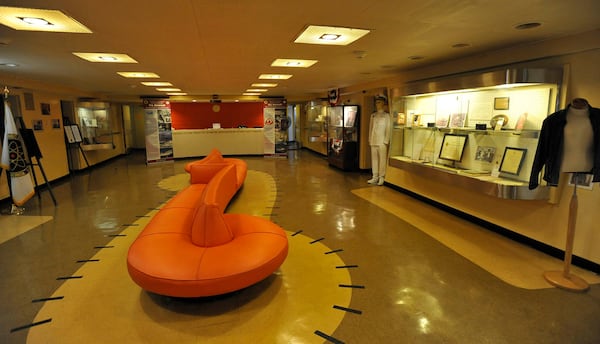A curved sofa decorates the entrance of the NS Savannah. (Kim Hairston/Getty Images/TNS 2011)
