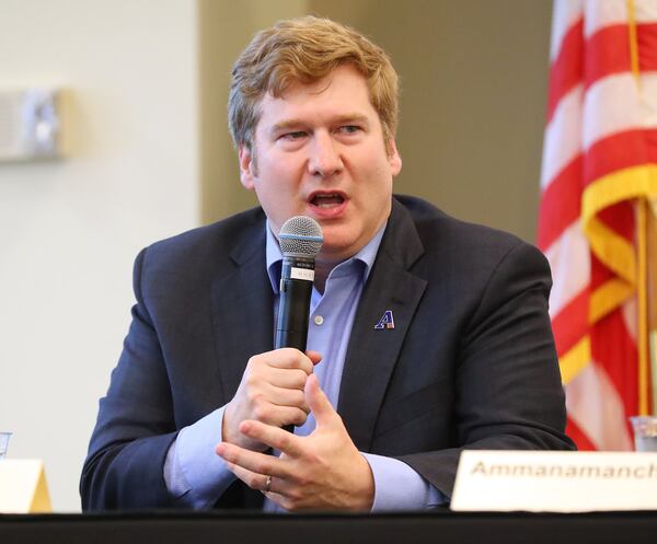 September 19, 2017 Atlanta: Atlanta candidate for mayor Peter Aman participates in a mayoral forum at the Loudermilk Conference Center on Tuesday, September 19, 2017, in Atlanta. Curtis Compton/ccompton@ajc.com