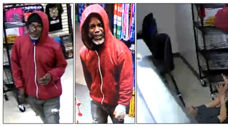 Gwinnett County police released photos of a man suspected of assaulting a convenience store clerk with a stun gun in May.