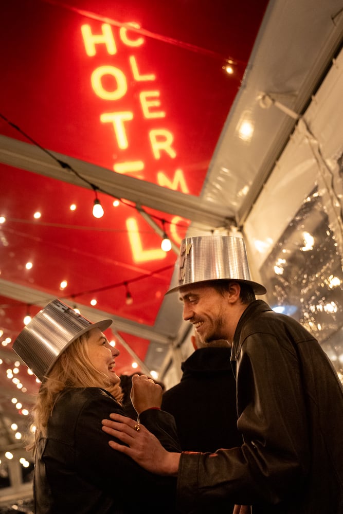 NYE revelers ring in 2026 watching Digital Drone Peach in the Sky