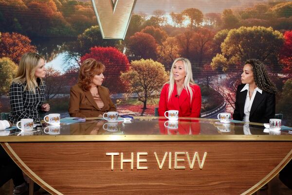 Some of U.S. Rep. Marjorie Taylor Greene’s past controversies have generated sharp criticism from the mostly left-leaning hosts of “The View.” But her appearance on Tuesday left the hosts marveling at her evolution — both in substance and style. (Lou Rocco/ABC)