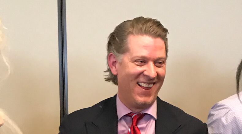 John Martin at the Atlanta Press Club Newsmaker luncheon April 13, 2017. Photo credit; Rodney Ho/rho@ajc.com