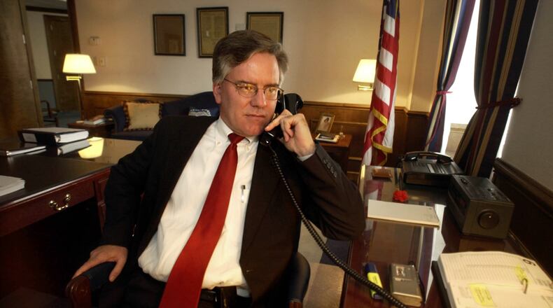In this AJC file photo from 2003, Richard Thompson, the U.S. Attorney for the Southern District of Georgia at the time, poses in his Savannah office. (Stephen Morton/SPECIAL)