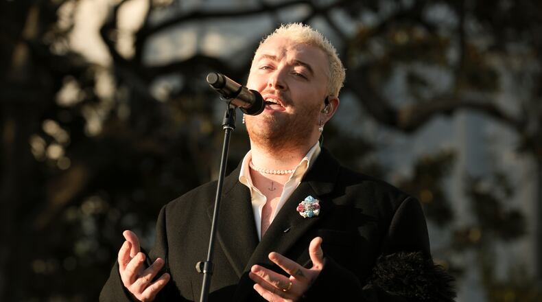 Singer Sam Smith performs before President Joe Biden signs the Respect for Marriage Act on the South Lawn of the White House, in Washington on Tuesday, Dec. 13, 2022. The legislation will mandate federal recognition for same-sex marriages and caps Biden’s own personal evolution toward embracing gay rights over the course of a four-decade political career. (Oliver Contreras/The New York Times)