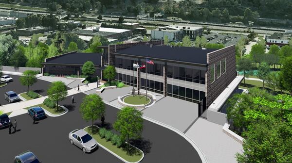 A rendering of the new building.