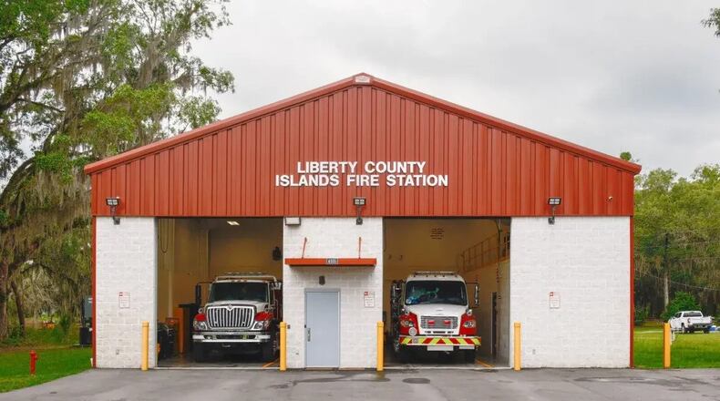 The Islands Fire Station, built in 2021, is a small fire station meant to service the wide expanses of east Liberty County and Tradeport East. Officials say it has no water tank of its own. (Photo Courtesy of Justin Taylor/The Current GA)