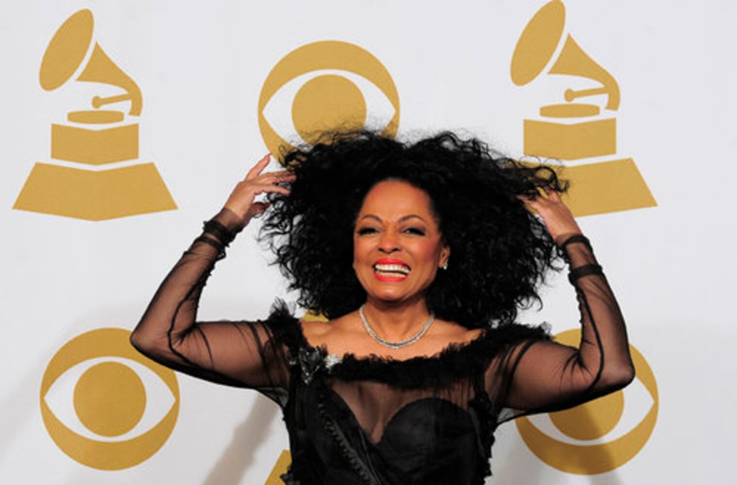 Backstage at the 54th annual Grammy Awards