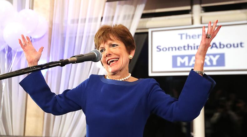 December 5, 2017 Atlanta: Mary Norwood makes a statement as she arrives for her election night party at the Park Tavern in the Atlanta mayoral runoff on Tuesday, December 5, 2017, in Atlanta.  Curtis Compton/ccompton@ajc.com