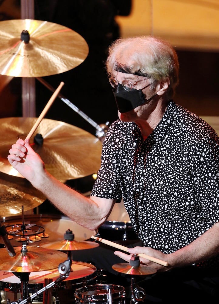 -- Stewart Copeland plays on the classic Police hit, "Roxanne" with the Atlanta Symphony Orchestra.
Stewart Copeland, founding member and legendary drummer for The Police, brought his "Police Deranged" tour to Symphony Hall on Sunday, November 7, 2021.
Robb Cohen for the Atlanta Journal-Constitution