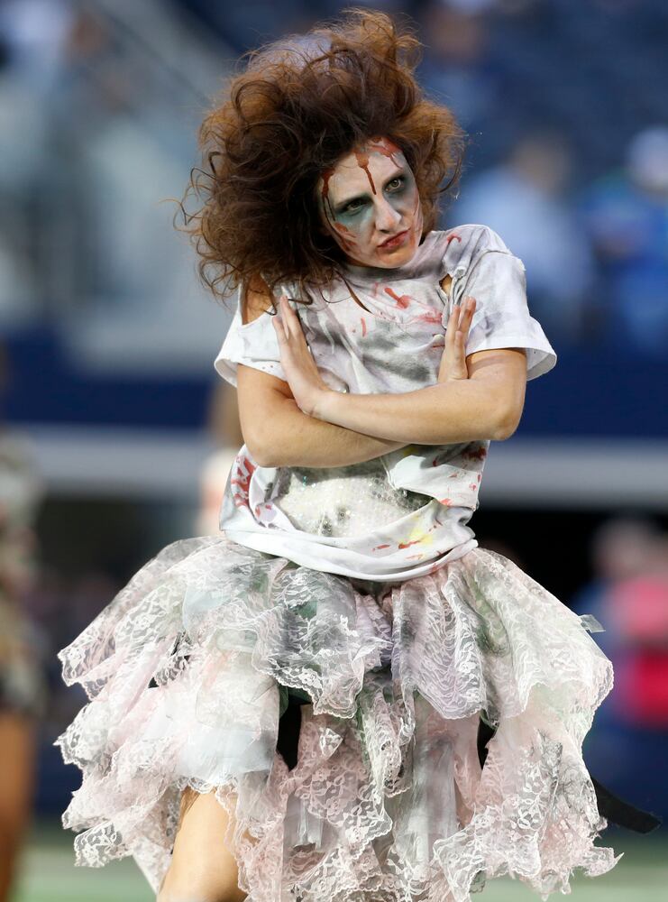 NFL cheerleaders dress up for Halloween