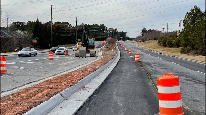 Traffic delays will remain as GDOT construction crews continue work on the Medlock Bridge Road at State Bridge Road Intersection Phase 1 TSPLOST project in Johns Creek. (Courtesy City of Johns Creek)