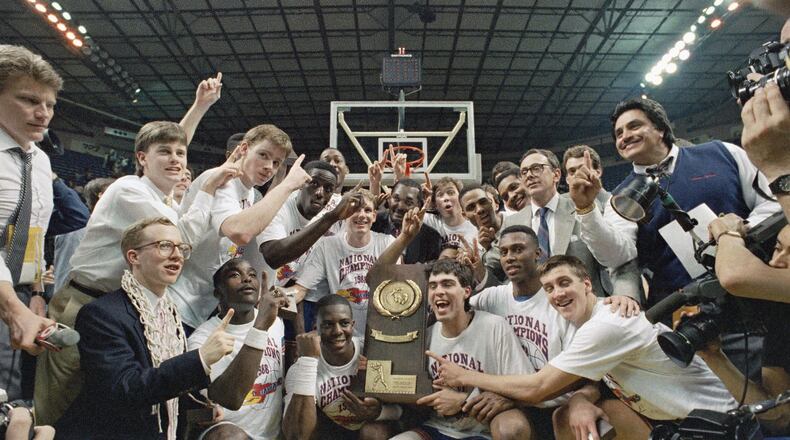 The 1988 NCAA champion Kansas Jayhawks. I didn't pick them. (Susan Ragan/AP photo)