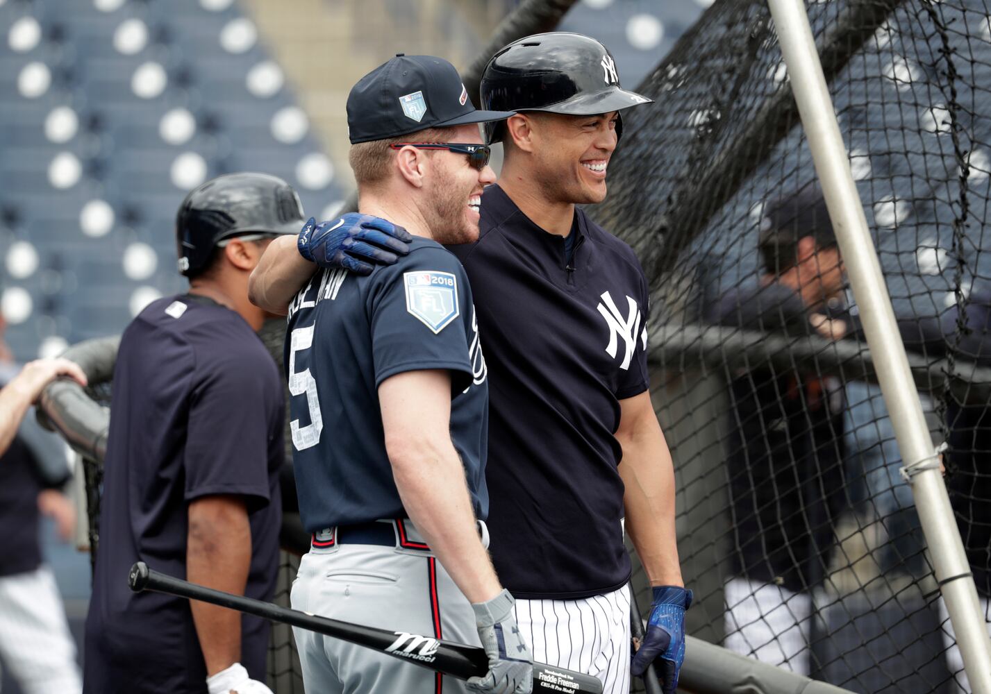 Photos: Braves fall to Yankees in eventful spring game