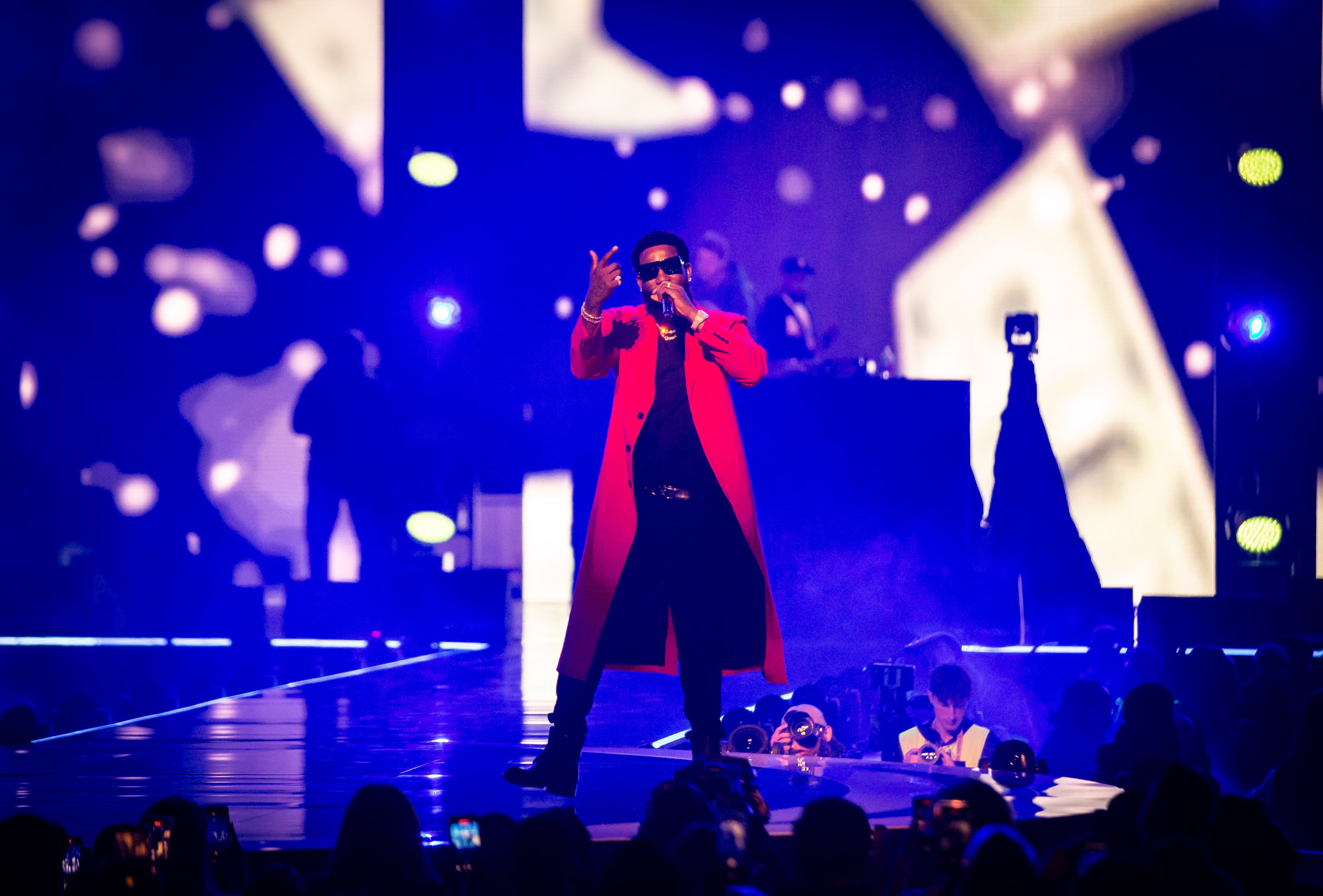 Gucci Mane joined the lineup for At&T Playoff Playlist Live! and played all of his hits, Saturday January 18, 2025, at State Farm Arena. (Ryan Fleisher for the AJC)