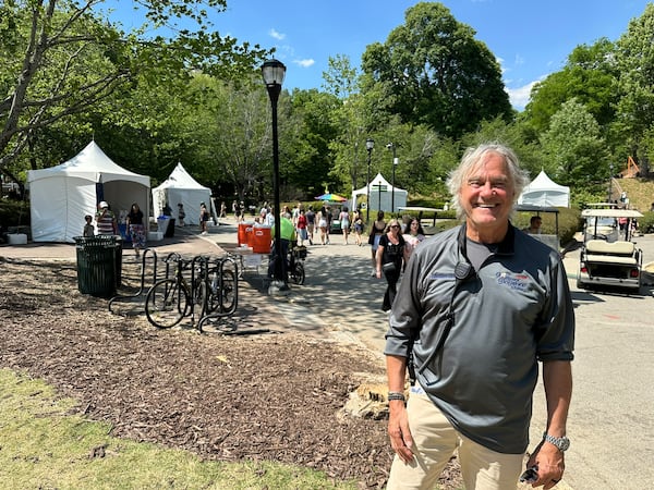 Brian Hill, longtime executive director for the Dogwood Festival, said attendance was down by a third but the festival ran smoothly overall. (Rodney Ho/AJC)