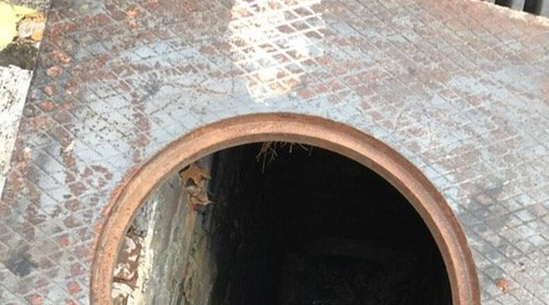 Jerry Barnes wants this storm cover fixed before someone steps in it and is injured. Photo/Jerry Barnes.