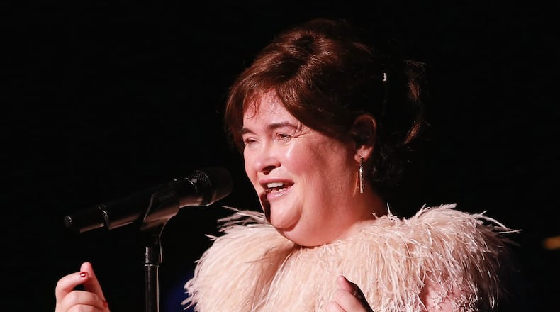 Susan Boyle performs at the Balboa Theater on October 8, 2014 in San Diego, California. The concert was the first of Boyle's 21-date city tour in the United States. Photo by Robert Benson/Getty Images.
