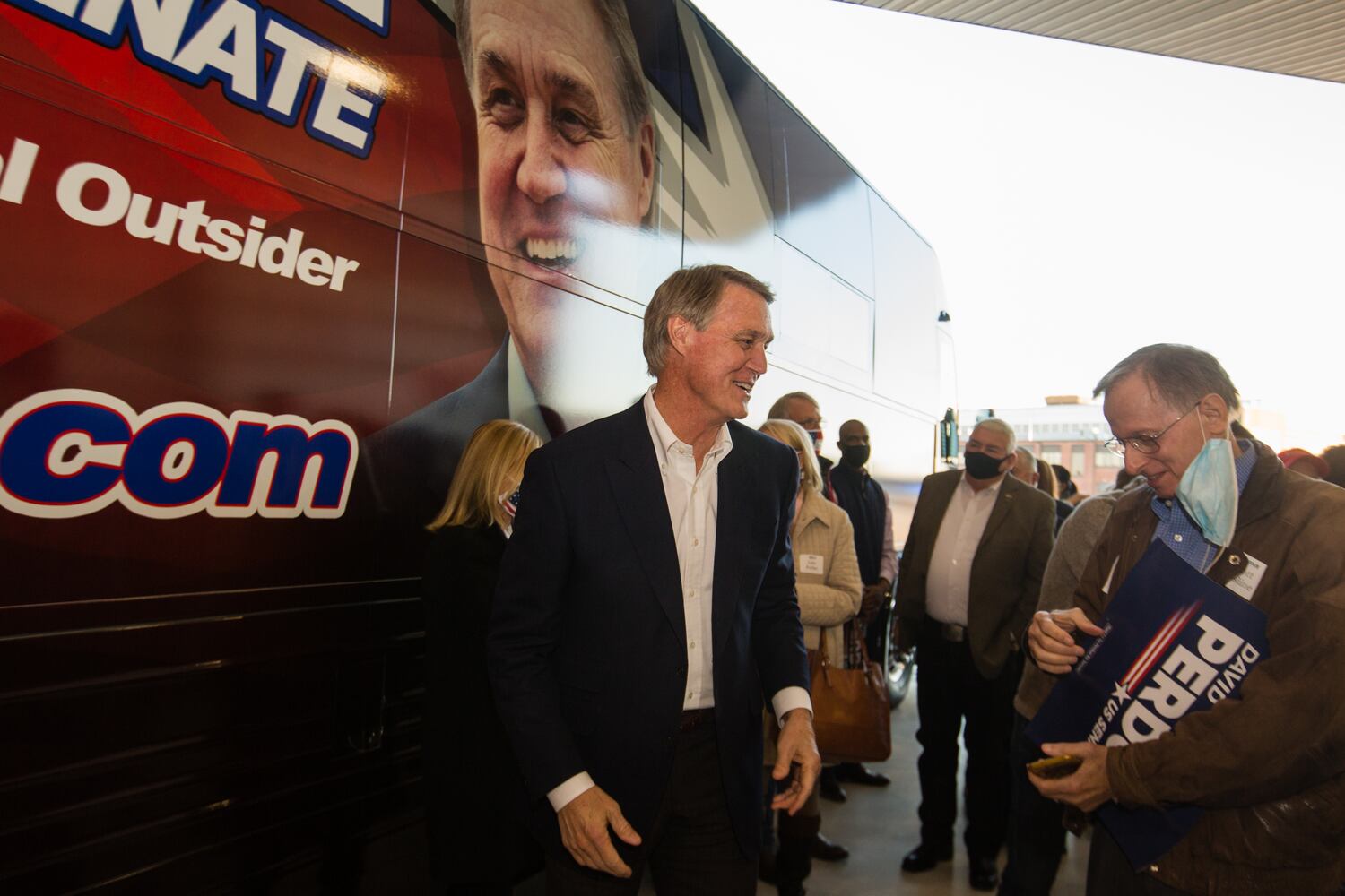 Senator Perdue and Tim Scott rally
