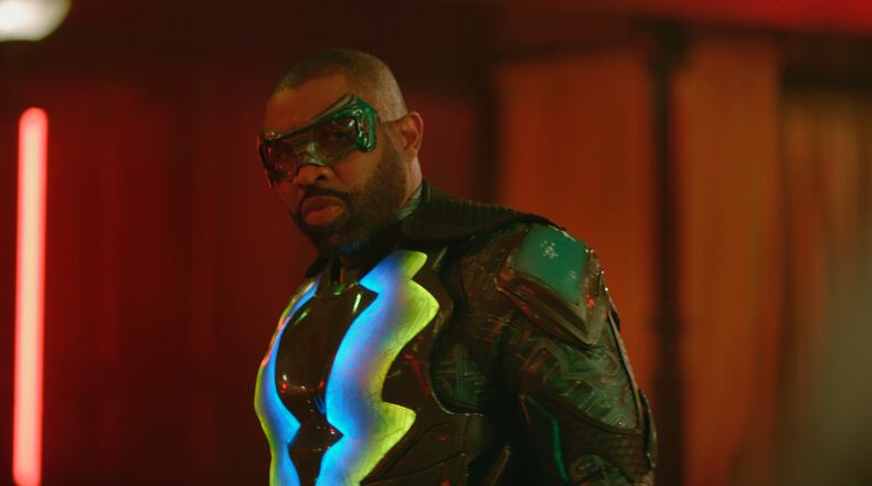 Black Lightning -- "The Book of Rebellion: Chapter One: Exodus" -- Image BLK208a_0005b.jpg -- Pictured: Cress Williams as Black Lightning -- Photo: The CW -- © 2018 The CW Network, LLC. All rights reserve