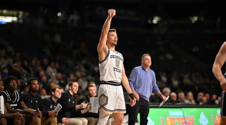 Georgia Tech's Lance Terry in action against Central Arkansas on Nov. 30, 2024 at McCamish Pavilion, Atlanta. (Photo by Georgia Tech Athletics)