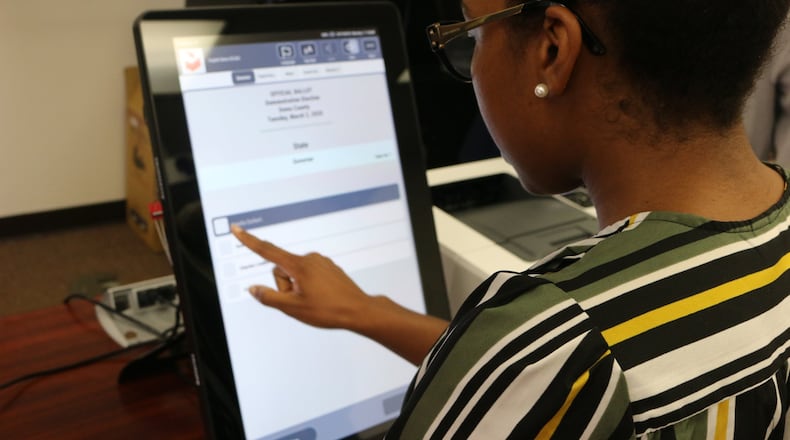 The DeKalb County Republican Party has filed a lawsuit that says Georgia's voting system is not secure. State officials say it is. Photo credit: Georgia Secretary of State