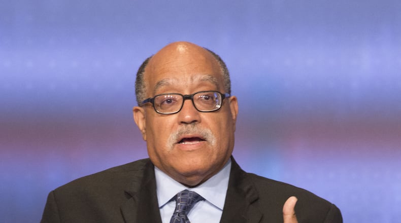 Former state Sen. Vincent Fort responds to a question during the  WSB-TV mayoral debate. Photo by Phil Skinner