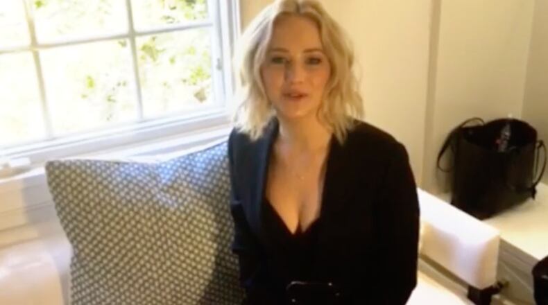 Jennifer Lawrence made the announcement and issued her challenge in a low-tech YouTube video